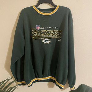 Green Bay Packers Vintage Logo Athletic  Pro Line Knit Sweater (Size: XL)